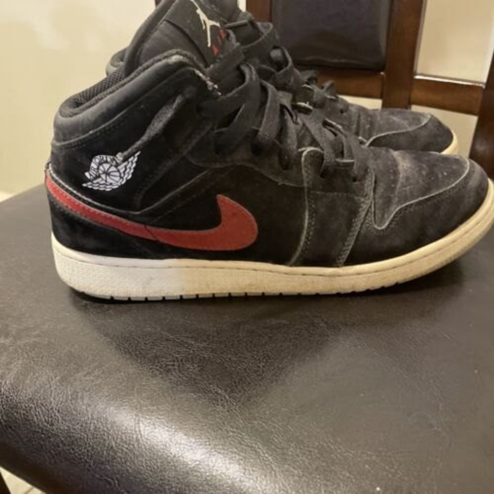 Nike Air Jordan 1 Black Red Bred Royal Blue  Size 7Y GS Youth  554725-065 READ!